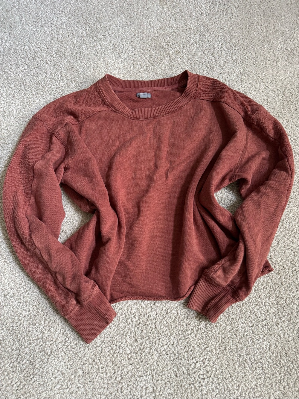 aerie Brick Red Crewneck Sweatshirt long sleeve sweater soft